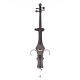 Gear4music Electric Cello, Carbon Fibre, Zwart