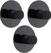 Tendance Plakhaakje rond - 3x stuks - Diameter 4 cm - Zelfklevende ophang haakjes - zink - noir - cuisine/salle de bain crochets