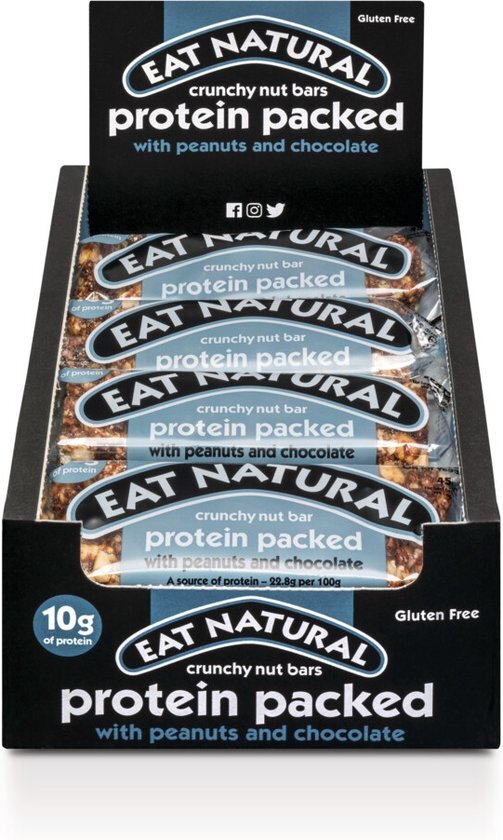 Eat natural Proteïn Bar Pinda's en Chocolade 12 x 45 gr