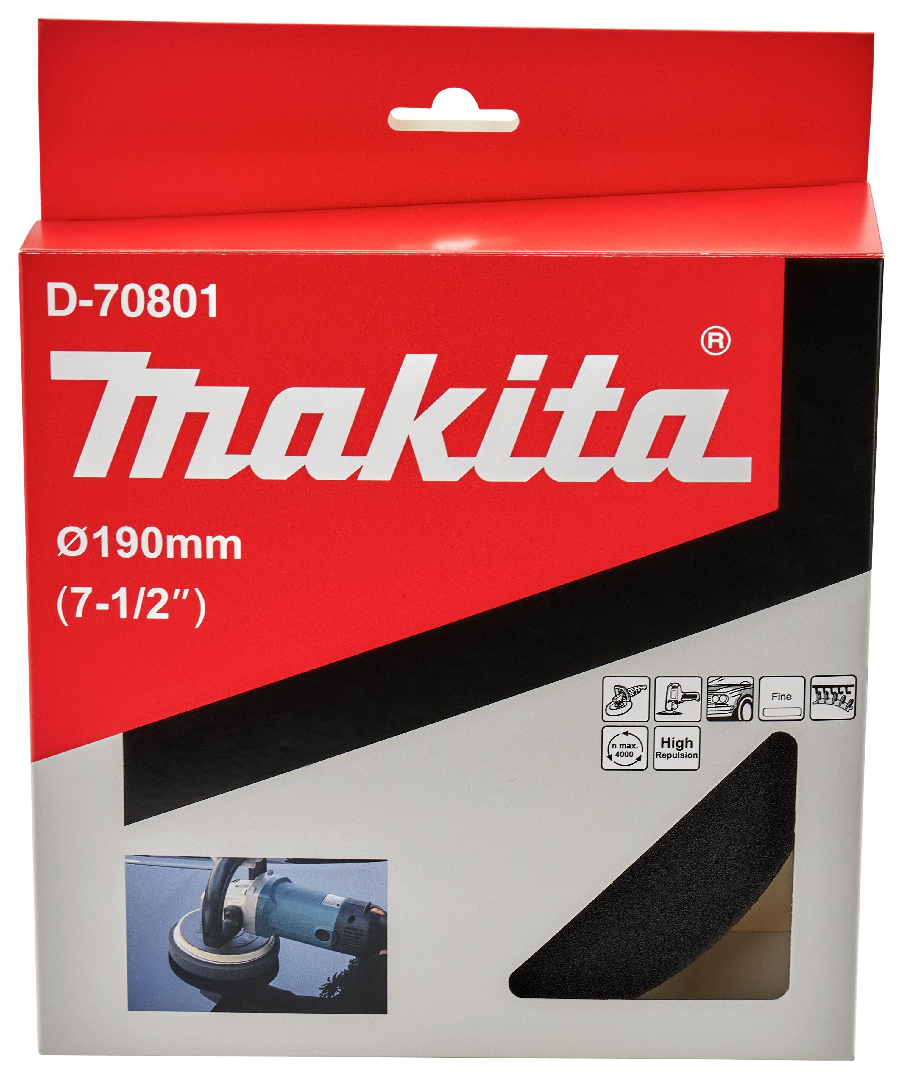 Makita D-70801 Polijstschijf Spons Zwart 190mm