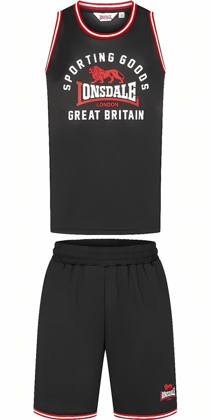 Lonsdale London PEWSEY Heren Trainingspak - zwart - XL