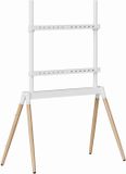 Support TV au sol pour écrans 55'' - 86'' - Blanc - Bois