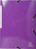 Exacompta 25x IDERAMA® Elastomap 3 kleppen Maxi Capacity 425gm2 A4 - Purper