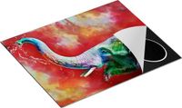 Chefcare Inductie Beschermer Getekende Vrolijke Olifant - Abstract - 65x52 cm - Inductie Mat