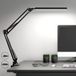 Lampe de bureau LED avec pince, réglable, 3 modes d'éclairage, 10 niveaux de luminosité, noir
