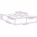 vidaXL Opbergbedframe Zwart Eiken 140 x 200 cm