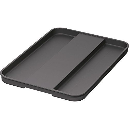 NINKA 5000.11 41514 enkel deksel Eins2top groot, dekselplaat voor afvalcontainer 12/17/26/32 liter, kunststof donkergrijs, zilver