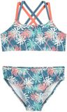 Playshoes Kinderbikini met UV-bescherming en palmbomen Blau