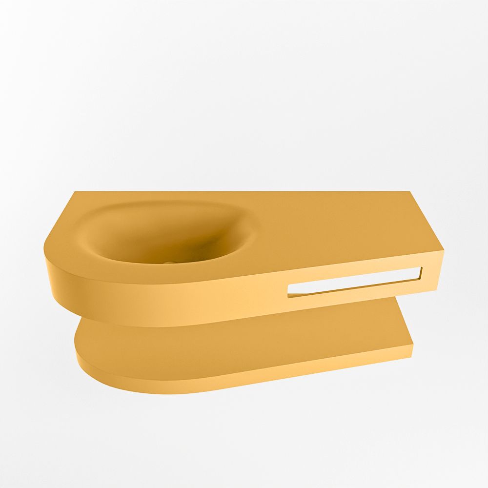 Mondiaz Riva Dulcet badkamermeubel zonder lade links 100 ocher