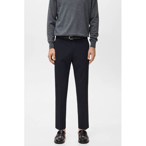 Mango Man slim chino donkerblauw