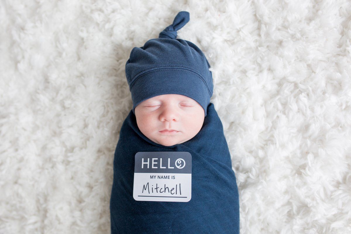 Lulujo Hello World Swaddle & Hat - blauw