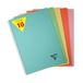 Clairefontaine 327115Cpack Collectie Linicolor ESSENCE Pak 10 Schriften met Spiraalbinding - A4 21x29,7 cm - 100 Pagina's Grote Ruitjes - Wit Papier 90 g - PP Omslag Transparant - Willekeurige Kleuren
