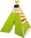 Playtive Houten tipitent Inclusief krijtbord - Groen/Hout