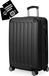HAUPTSTADTKOFFER Spree - Reisekoffer 65cm erweiterbar + digitaler Gepäckanhänger Kofferschild, Hartschalen-Koffer Hardcase Luggage ABS -TSA - 74L ,Schwarz