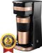 Bestron Cafetière avec tasse isotherme - 2 tasses - Cuivre/Noir