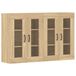 vidaXL Wandkast - 2 stuks - Bewerkt hout - Sonoma eikenkleurig