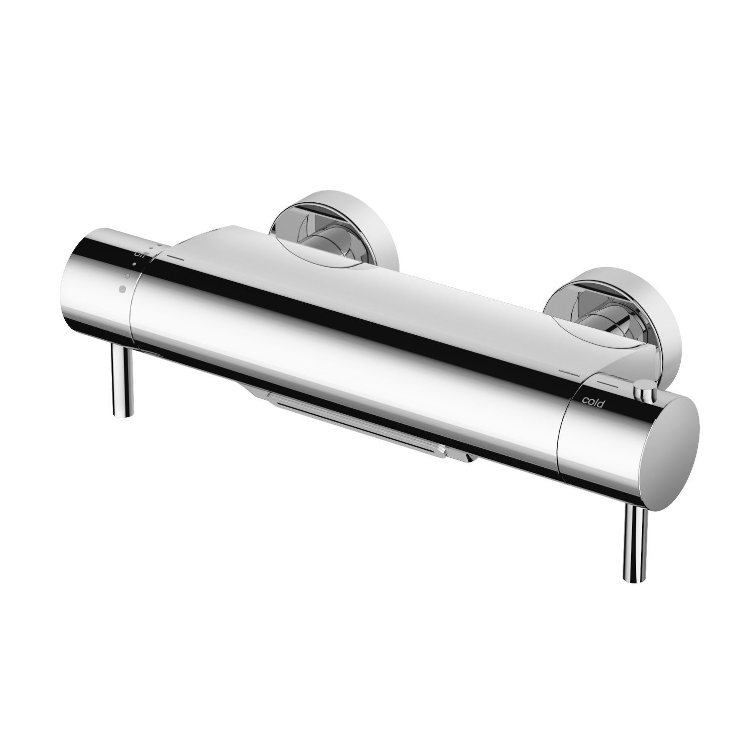 hotbath Cobber B021 badthermostaat met Cascade uitloop geborsteld messing PVD