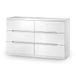 Julian Bowen Schoenkast, Hout 6 ladekast 131x40x81 cm Hoogglans Wit