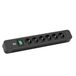Bachmann PRIMO2 stekkerdoos 6x geaard contact, aluminium, met schakelaar, zwart, 2 m