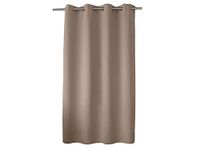 ED ENJOY HOME Verduisteringsgordijn met zilveren oogjes, natuurlijk beige, 140 x 180 cm, 100% polyester, Oeko-Tex-gecertificeerde stof, zoethoutcollectie