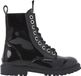 Vingino Eva High Veterboots - Laarzen Met Veters - Meisjes - Zwart - Maat 28