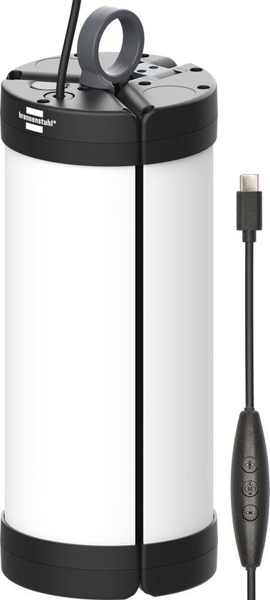Brennenstuhl LED voortentlamp VL 500 (hang- en staande lamp, 550lm, dimbaar, IP54, kleurtemperatuurniveaus 2700K-6500K, 5m USB C kabel)