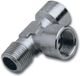 Instar T-stuk 2x 1/4" binnendraad messing verchroomd