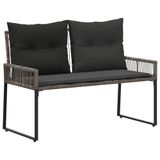 vidaXL Tuinbank 2-Seater 110 x 59 x 82 cm polyrattan