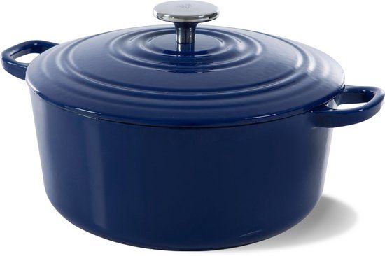 BK Bourgogne Braadpan 28cm - Royal Blue - Gietijzer - Inductie - 6.7L