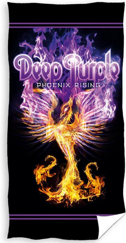 Deep Purple Phoenix Rising Beach Towel - 70 x 140 cm - Cotton