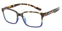 Montana MNR2A Leesbril met lange poten - Tortoise met blauw +2.50 - Nekhanger - Rechthoekig
