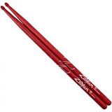 Zildjian Z5AR 7A Hickory Drumsticks - Hickory Tip - Zwart DIP, Rood