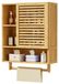 Bibliothèque murale en bambou pour la salle de bain, avec porte-serviettes, 20x56x70 cm