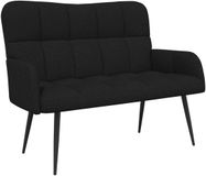 vidaXL 2-Zits Sofa Zwart Stof 115 x 61 x 87 cm