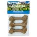 ARQUIVET Bone knoop leer 12 cm - zak met 3 stuks
