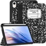 FINTIE SlimShell Hoesje voor iPad Mini 6 2021 (8,3 inch) - [Ingebouwde potloodhouder] Zachte TPU Beschermende Stand Achterkant met Auto Wake/Sleep voor iPad Mini 6e Generatie, Compositieboek