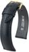 Hirsch Horlogeband - Camelgrain Zwart - Leer - 14mm