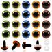 20 yeux de sécurité, 23 mm, plastique, 5 couleurs, avec rondelles