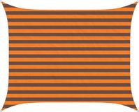vidaXL Zonneschaduw Oranje en bruin Rond Stokparasol PU Gecoat Oxford