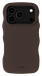 Holdit Wavy Silicone iPhone 18 Pro Hoesje Bruin
