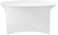 HENDI Symposium Tafelhoes Strijkvrij Jersey Ø1800x760mm Wit