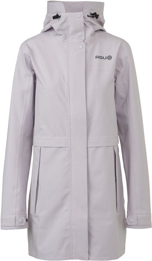 AGU Urban Outdoor Regenjas Parka Dames L Paars Waterdicht Ademend Poray 5000 Long Fit Fietsjas