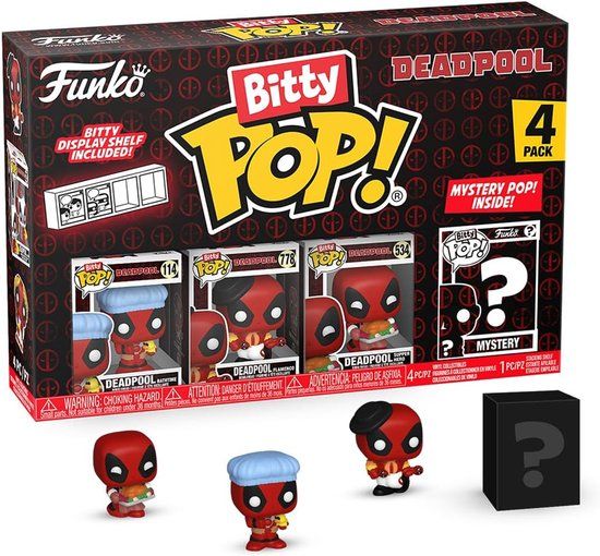 Funko Bitty Pop! Marvel: Deadpool Bathtime 4-Pack