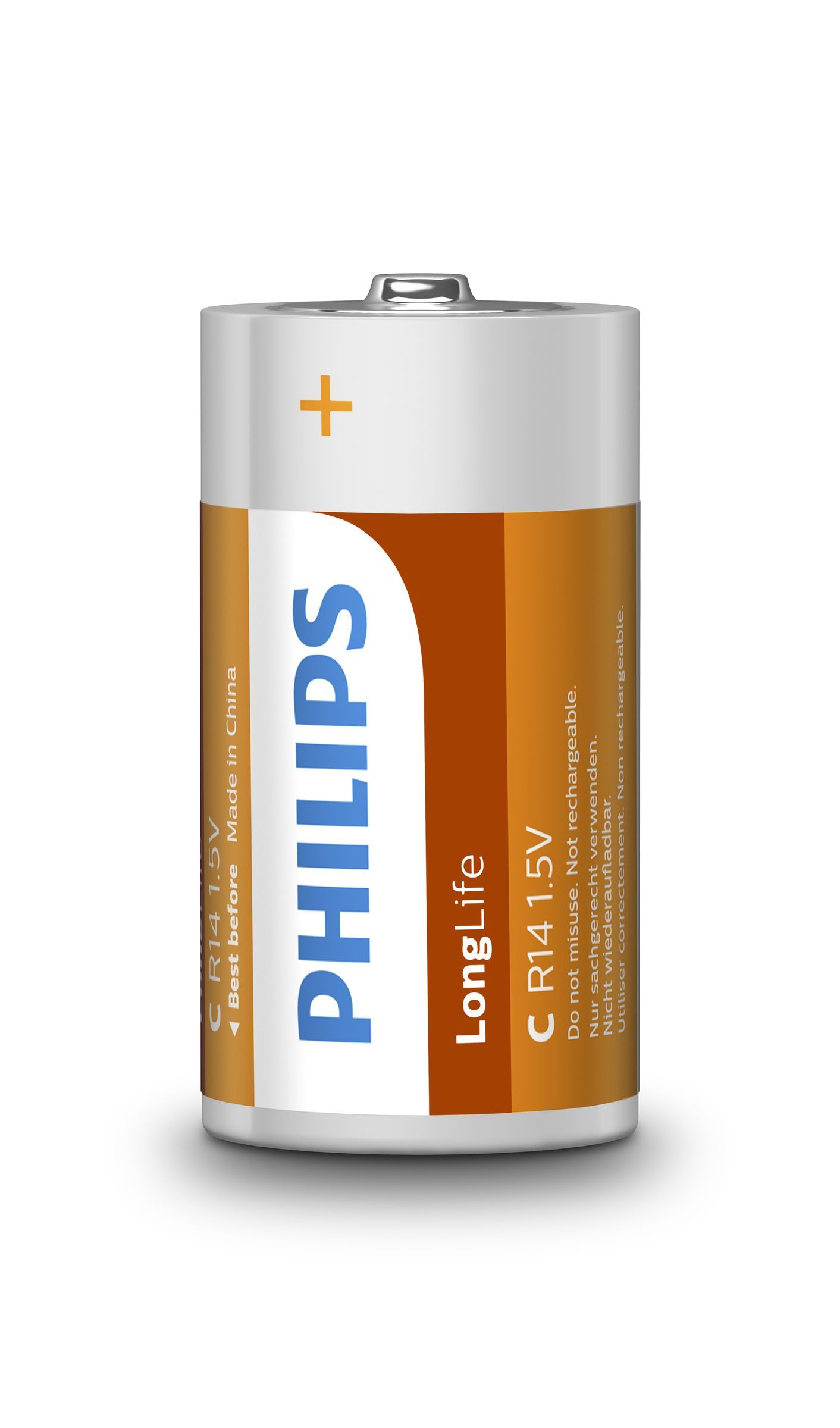 Philips LongLife R14L2B/10 Batterijen - 10 stuks
