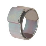 1-oorslangklem RIEGLER 1-oorslangklem met inzetstuk, glanzend verzinkt staal (W1), spanbereik 9,0-10,5 mm, bandbreedte 7,8 mm