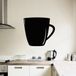 Ambiance Sticker Schoolbordsticker - uitwisbare zelfklevende muurstickers - KOFFIEKOPJE - 30x35cm