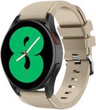 Strap-it Siliconen bandje - Beige - Geschikt voor Samsung Galaxy Watch 7/6/5/4