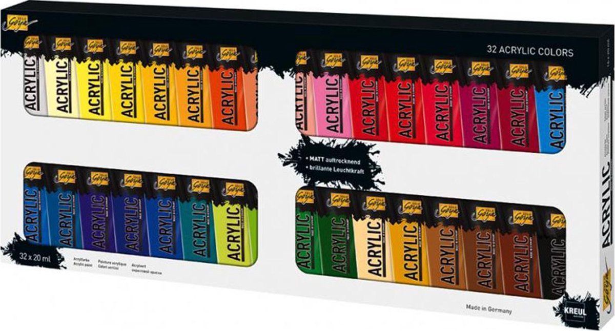 Solo Goya Acrylverf Set - 32 stuks 20 ml tubes