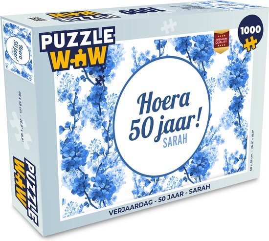 MuchoWow Puzzel Verjaardag - 50 Jaar - Sarah - Legpuzzel - Puzzel 1000 stukjes volwassenen