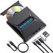 ZELURXX Lecteur Blu-ray DVD externe, USB-C & USB 3.0, graveur CD/DVD avec lecteur de carte SD & hub USB, compatible avec Windows, Linux, macOS, portable et plug-and-play